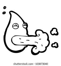 cartoon breathing rain drop