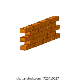 cartoon brickwork laying