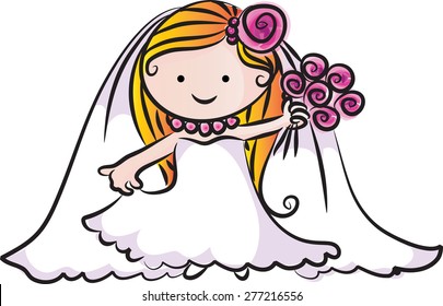 cartoon bride