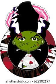 Cartoon Bride of Frankenstein