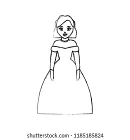 cartoon bride icon