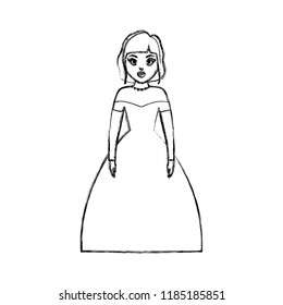 cartoon bride icon