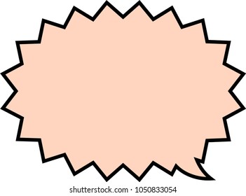 Cartoon Bright color speech balloon 12