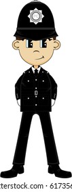 Cartoon British Police Officer