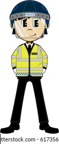 Cartoon British Police Officer