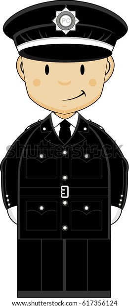 Cartoon British Police Officer Stock Vector (Royalty Free) 617356124