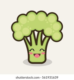 cartoon broccoli vegetable design