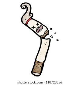 cartoon broken cigarette