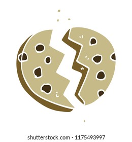 cartoon broken cookie biscuit