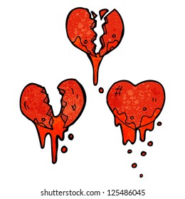 cartoon broken hearts