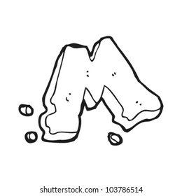 cartoon broken letter m