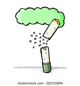 caricatura de cigarrillo de marihuana roto