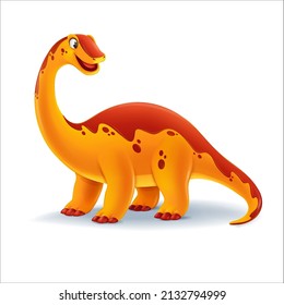 cartoon brontosaurus illustration for children