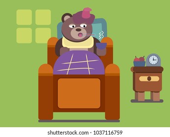 Cartoon brown bear