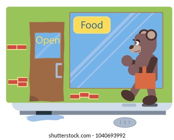 Cartoon brown bear