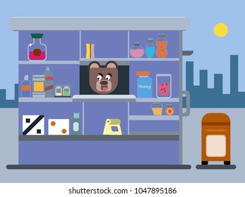Cartoon brown bear