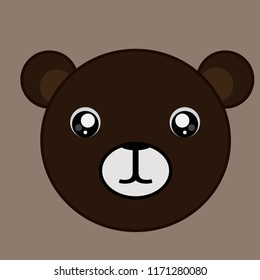 Cartoon, Brown Bear cute  a separate background.
