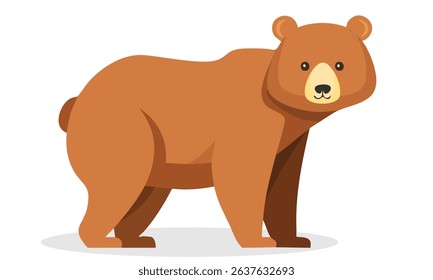Cartoon Brown Bear vector illustration