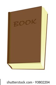 cartoon brown book. vector illustration.