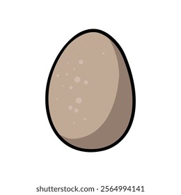 Cartoon brown egg vector illustration
