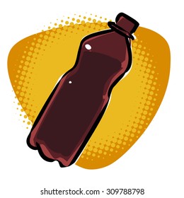 Cartoon Brown plastic beer bottle