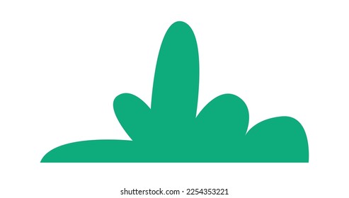 Cartoon brush flat icon Spring decorative shrubs. Vector illustration