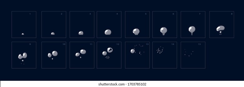 Dust Explosion Effect Dust Trail Animation: Stock-Vektorgrafik