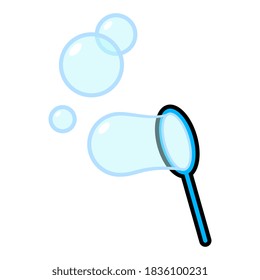 Cartoon Bubble Blower Vector Illustration