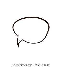 Cartoon bubble comic style speech bubble Vector illustration, empty hand drawn speech bubble. Thought bubble, think box vector. speech box
