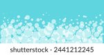 Cartoon bubble foam background, bath soap border, shower water pattern, laundry transparent suds frame. Abstract washing vector illustration