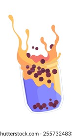 Cartoon bubble tea vector illustration