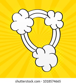 Cartoon bubble for your design.Comic speech bubble.