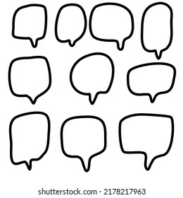 Cartoon bubbles collection with blank white space
