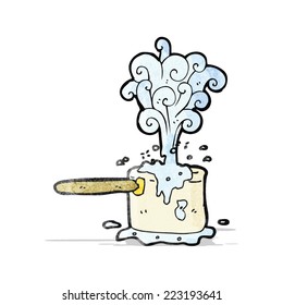 cartoon bubbling kitchen pan