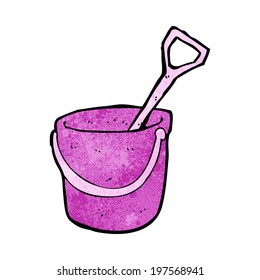 cartoon bucket and spade