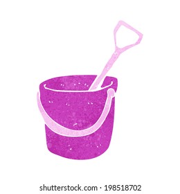 cartoon bucket and spade