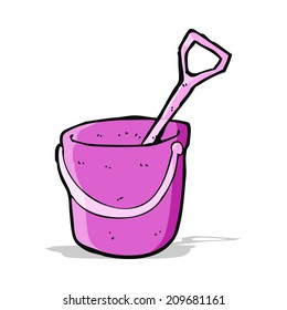 cartoon bucket and spade
