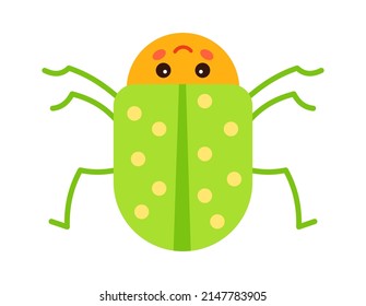 Cartoon Bug Childish Insect. Vector illustration