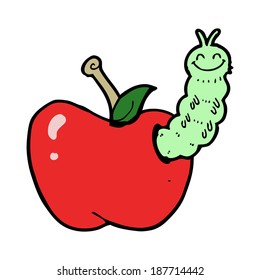 Cartoon Bug Eating Apple Stock Vector (Royalty Free) 187714442 ...