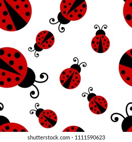 Cartoon Bug Seamless Pattern