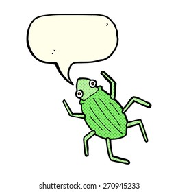 cartoon bug with speech bubble