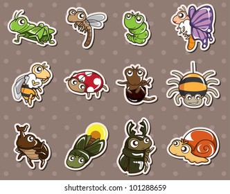 cartoon bug stickers