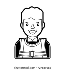 cartoon builder man icon 