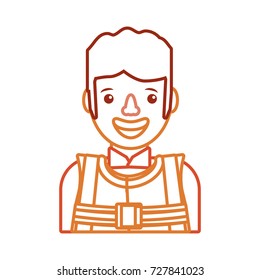 cartoon builder man icon 