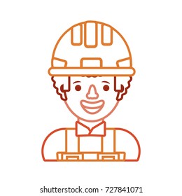 cartoon builder man icon 
