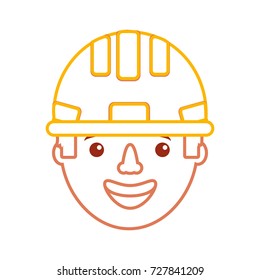 cartoon builder man icon 