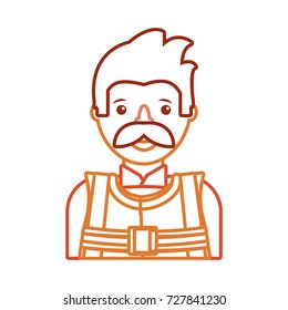 cartoon builder man icon 
