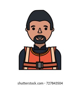 cartoon builder man icon 