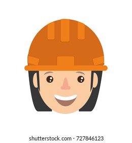 cartoon builder man icon 