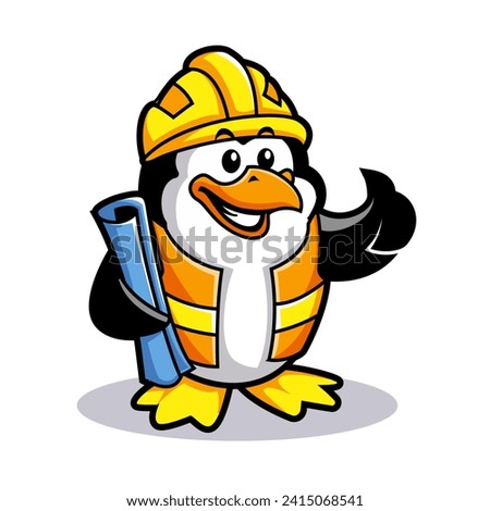 Cartoon Builder Pinguin Mascot Logo